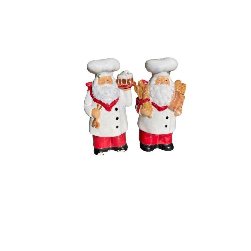 Jennifer Brinley Santa Holiday Salt and Pepper Shakers Vintage